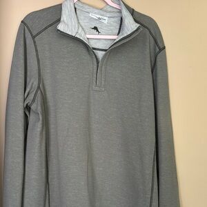 Tommy Bahama Reversible Herringbone Shirt Jacket in Light Gray